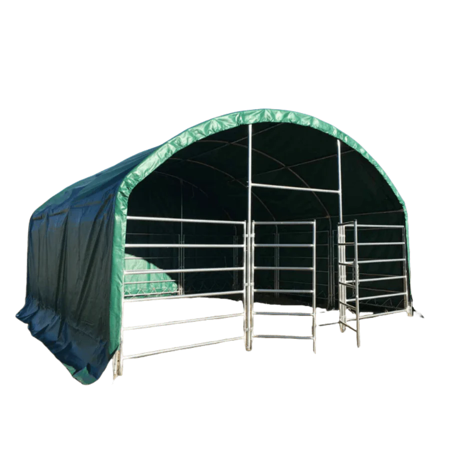 13 x 13 Livestock Corral Shelter with front door